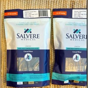 2 pair Salvere casual knee high compression socks
